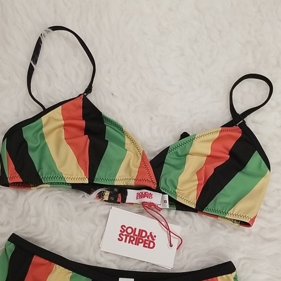 💕SOLID & STRIPED💕 Brigitte Bikini Jamaica Stripe - Picture 15 of 16